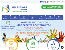 Tablet Screenshot of milestones-nursery.com